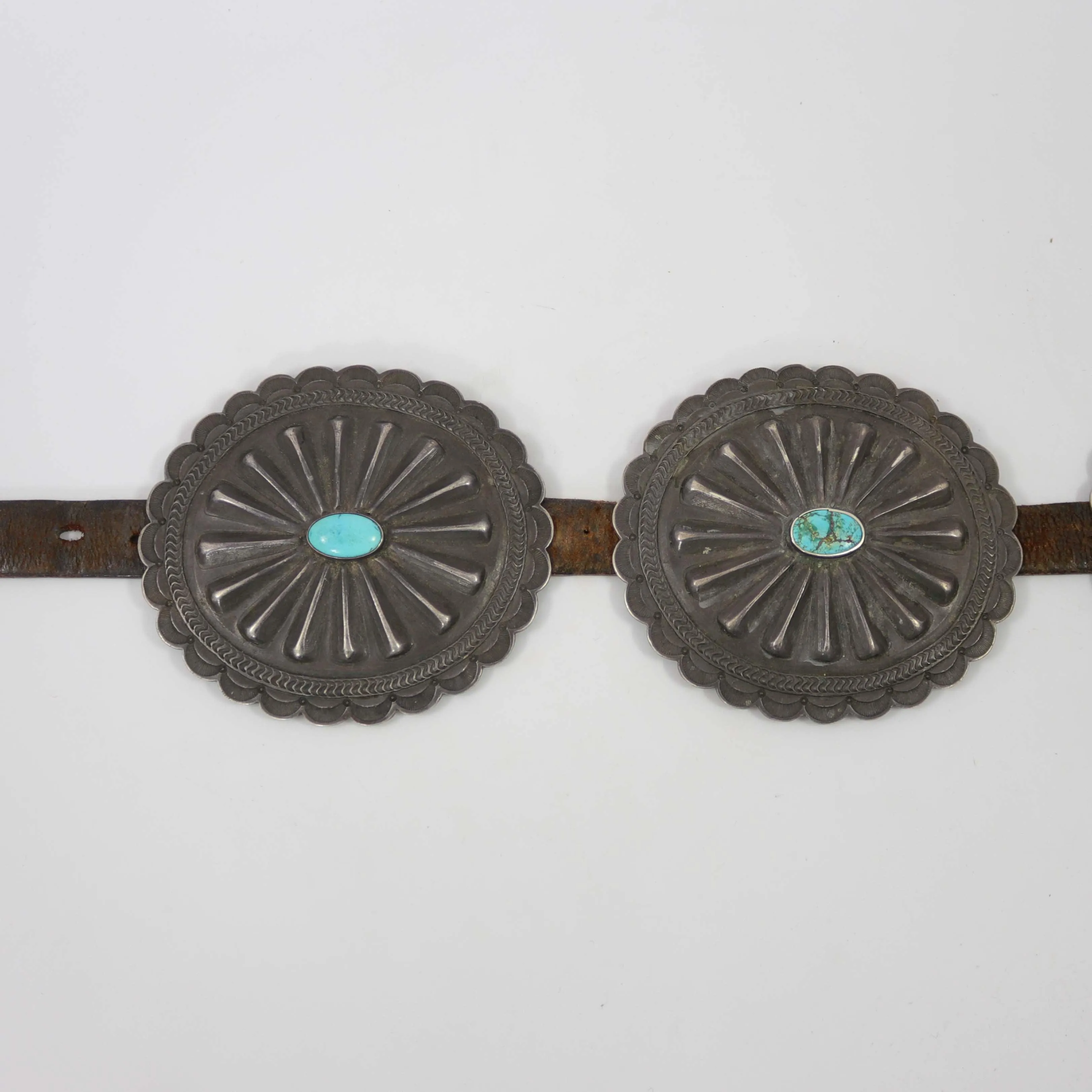 1930s Turquoise Concho Belt