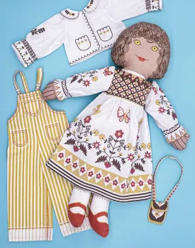1970s Original Clothkits® Rag Doll Sewing Kit, Kitty Brown