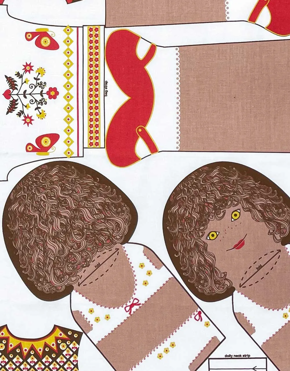 1970s Original Clothkits® Rag Doll Sewing Kit, Kitty Brown