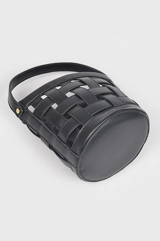 2 In 1 Open Weaved Bucket Swing Bag