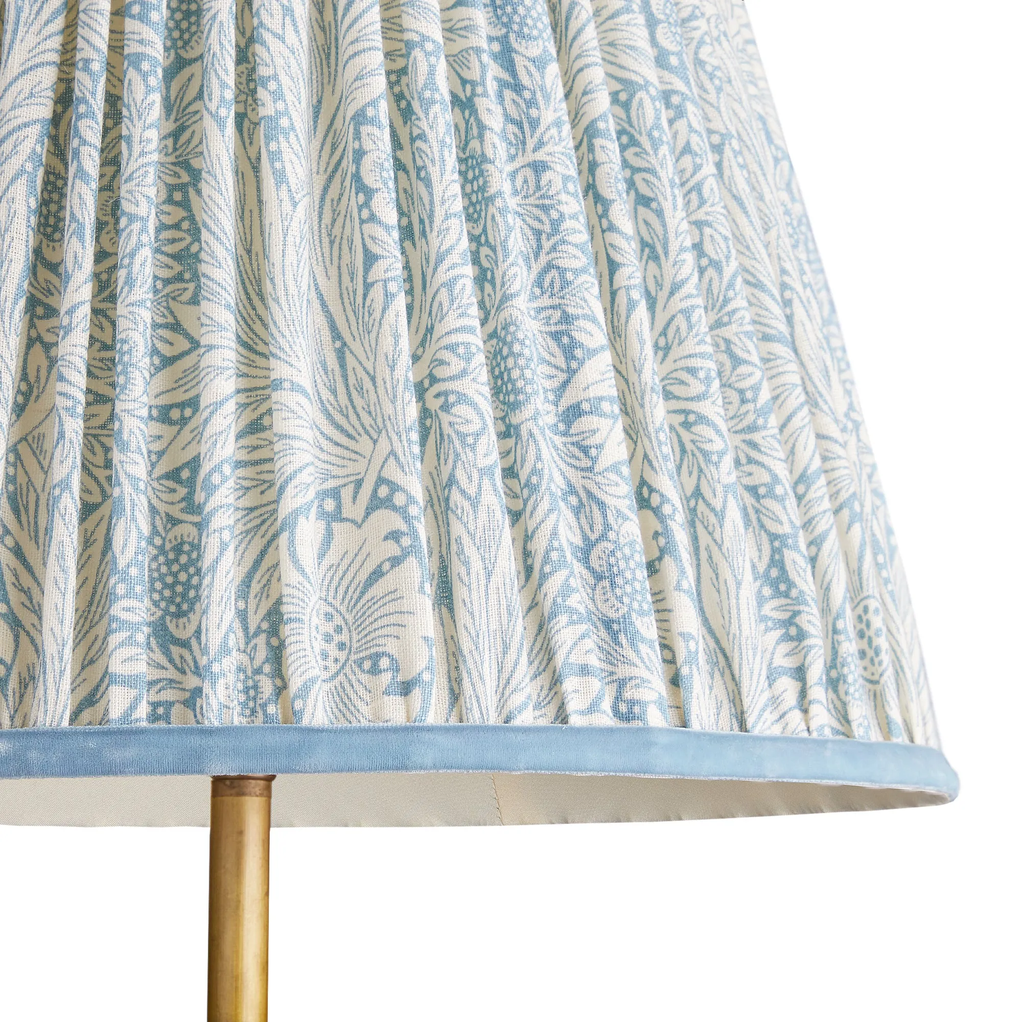 25cm empire shade in china blue Marigold linen by Morris & Co.