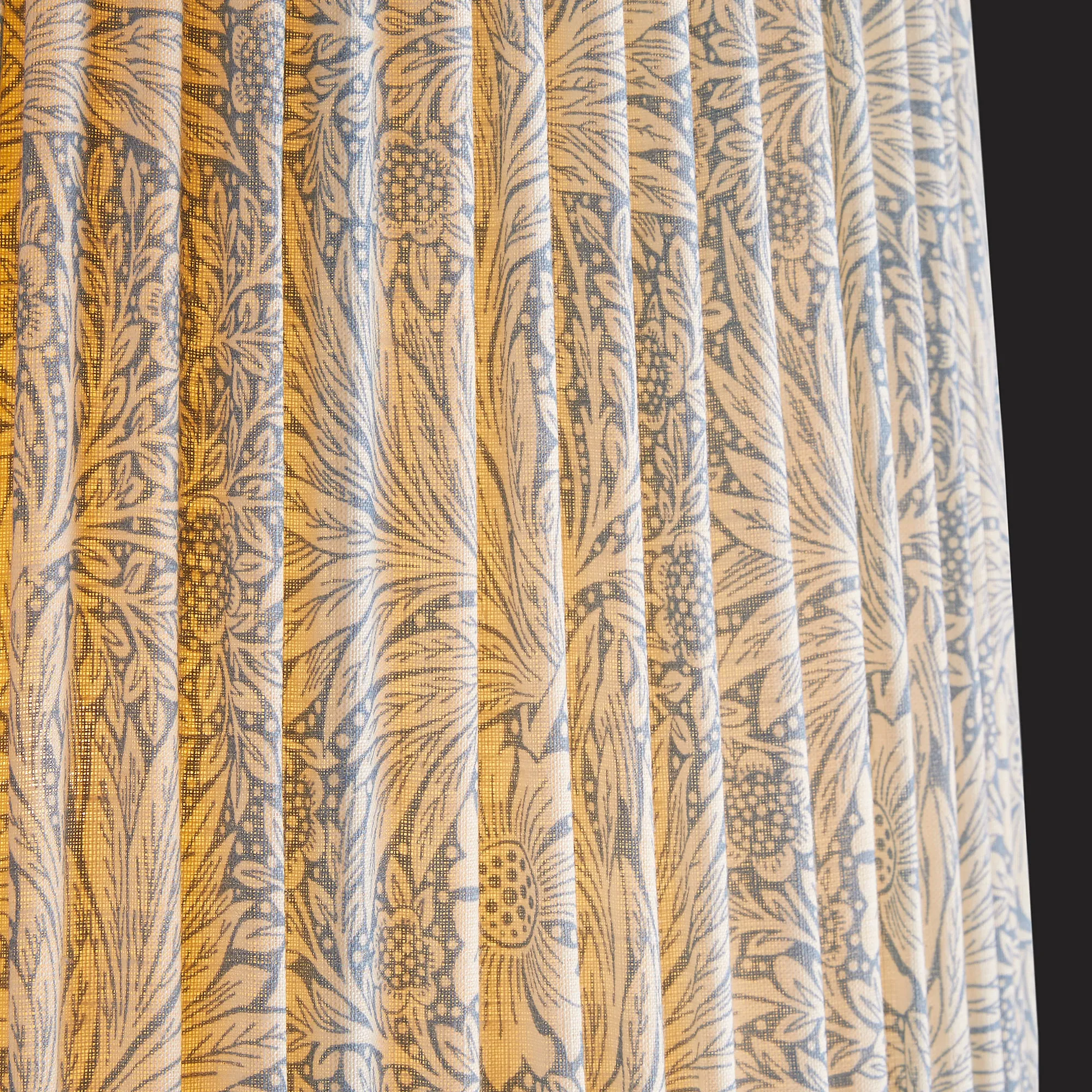 25cm empire shade in china blue Marigold linen by Morris & Co.