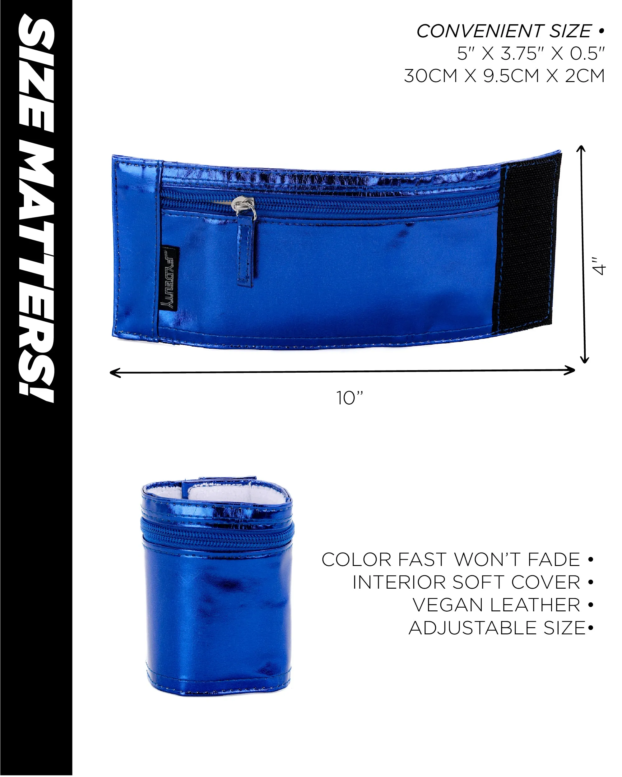 80's Wrist Wallet | Metallic Blue