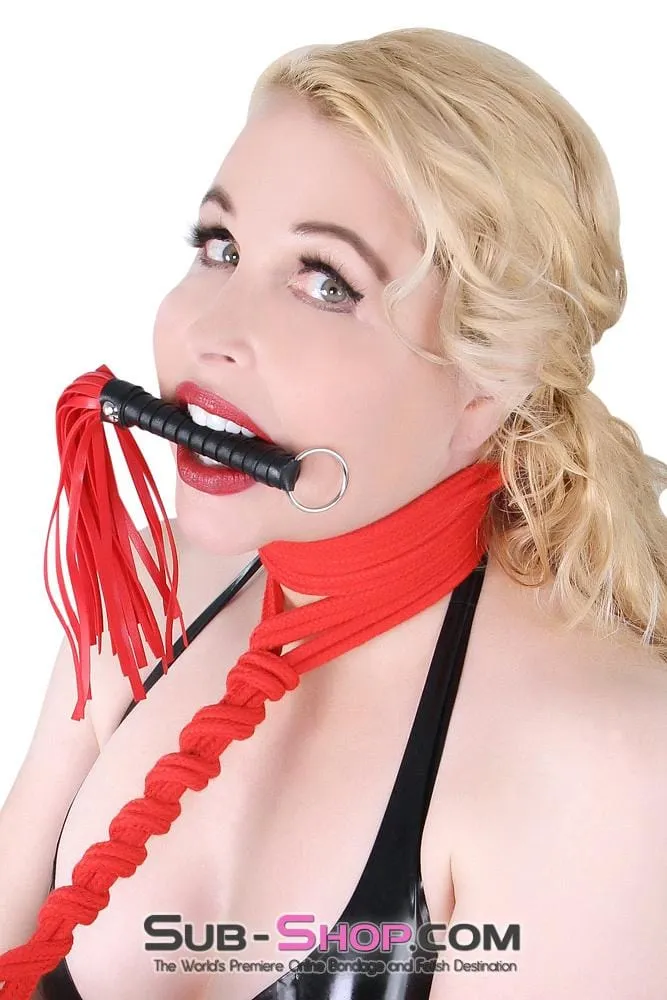9031DL      L’il Red Whipper 12” Leatherette Bondage Whip