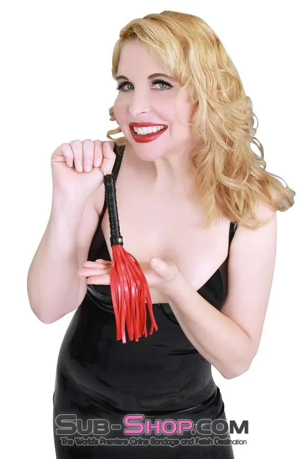 9031DL      L’il Red Whipper 12” Leatherette Bondage Whip