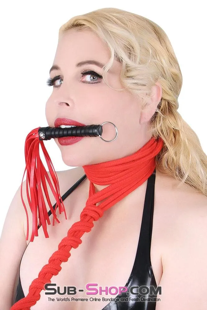 9031DL      L’il Red Whipper 12” Leatherette Bondage Whip