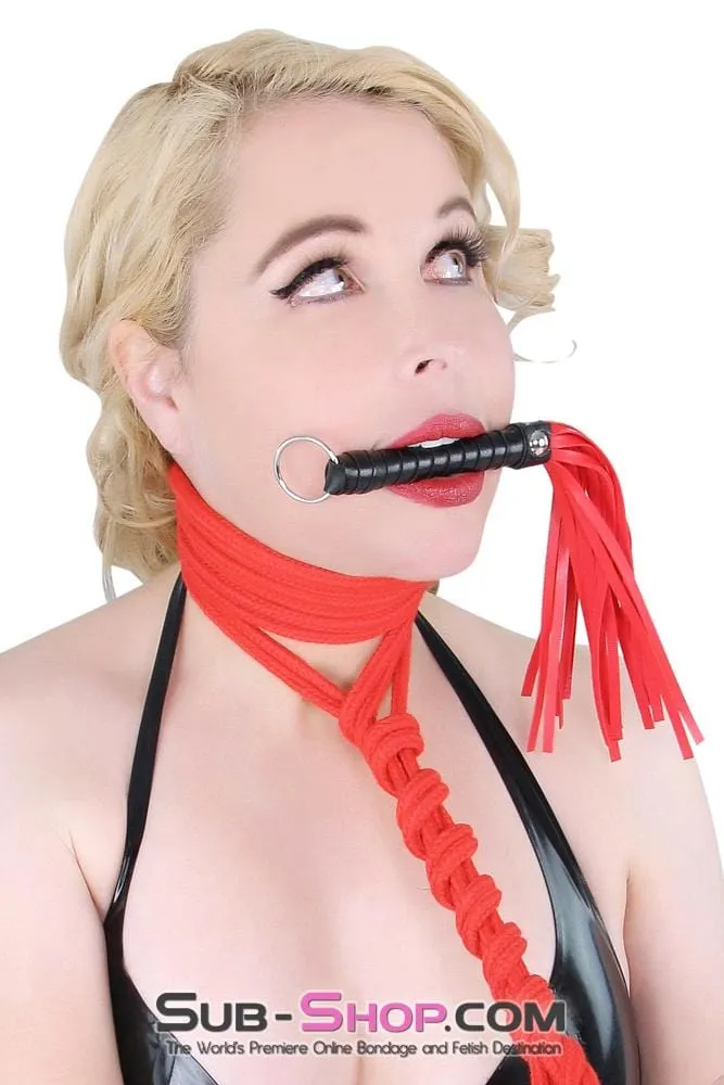 9031DL      L’il Red Whipper 12” Leatherette Bondage Whip