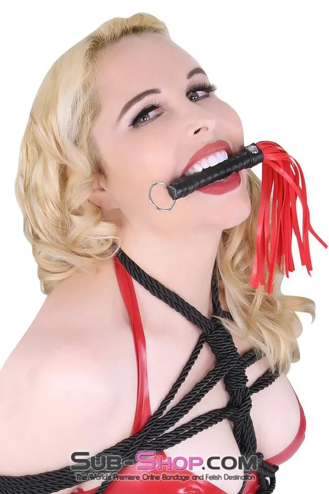 9031DL      L’il Red Whipper 12” Leatherette Bondage Whip