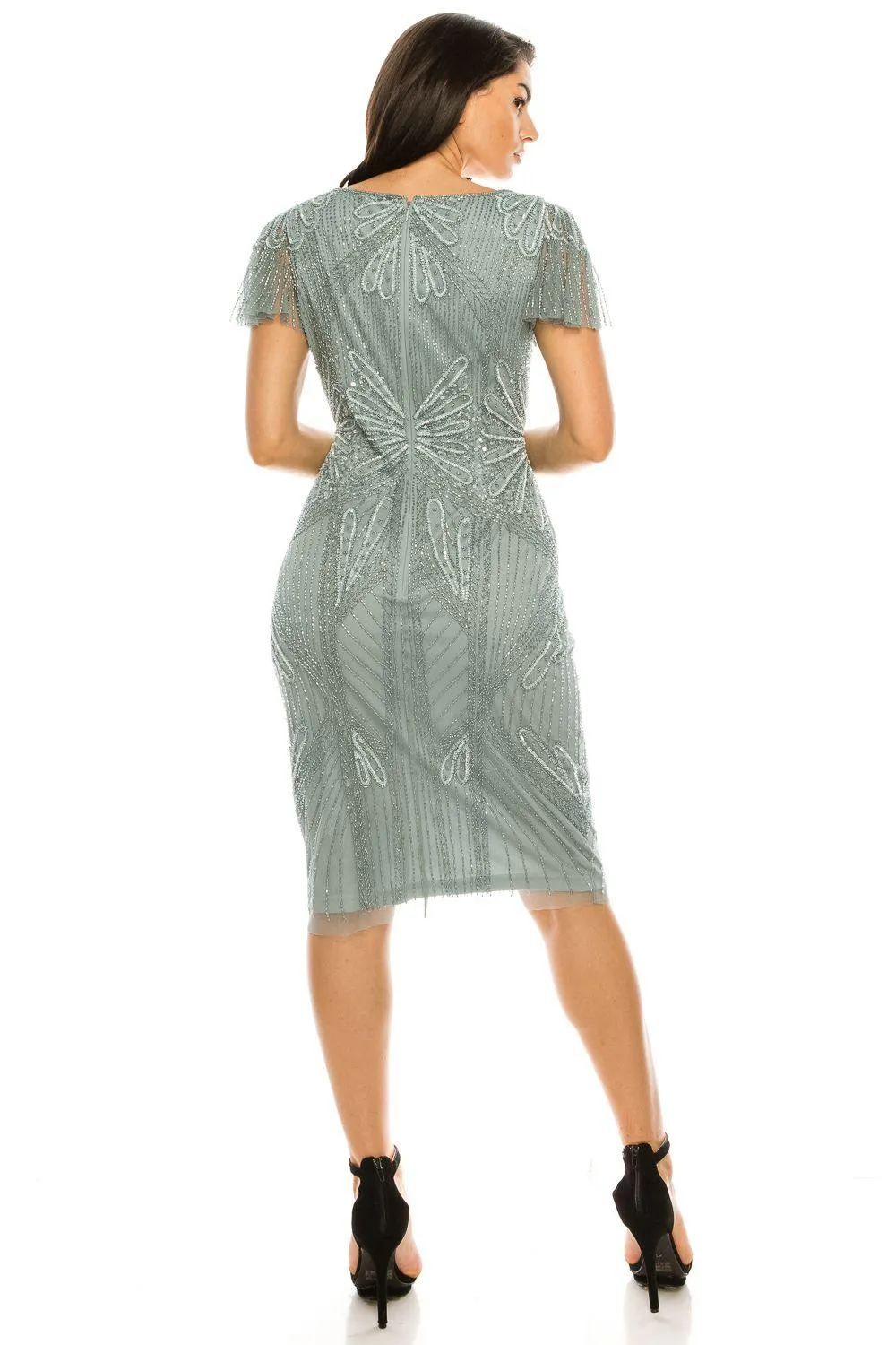 Adrianna Papell AP1E205798W Short Plus Size Dress