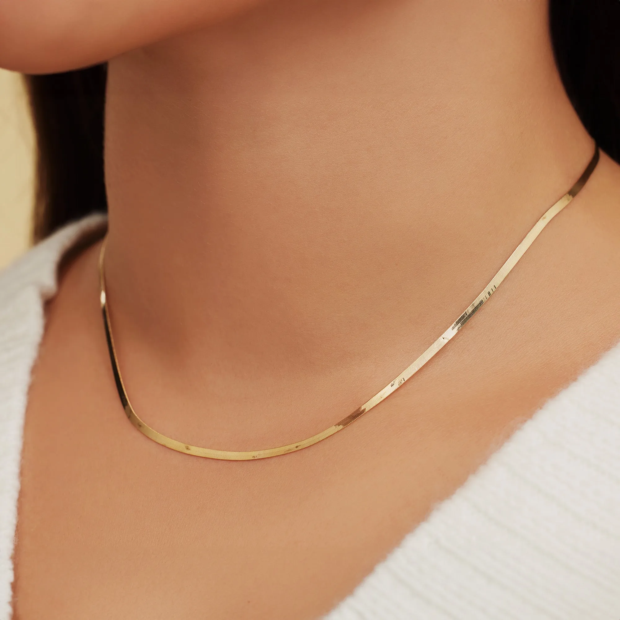 Aidee Leontine 14 karat gold snake necklace
