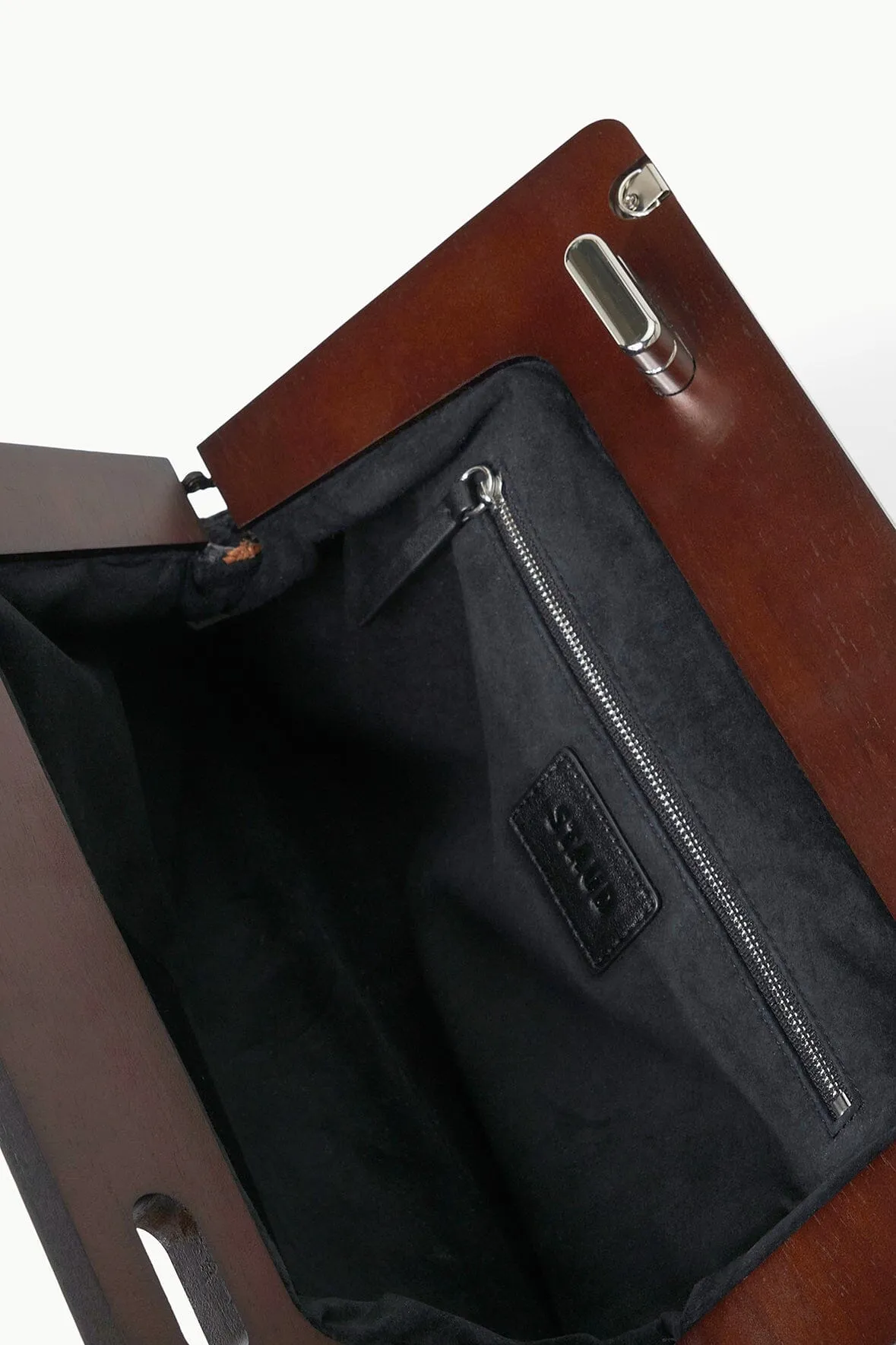 ALBA FRAME CLUTCH | BLACK TAN SEASHORE STRIPE