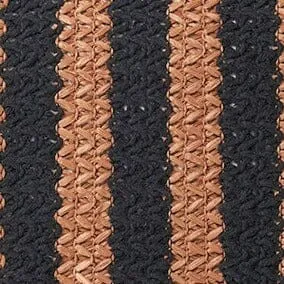 ALBA FRAME CLUTCH | BLACK TAN SEASHORE STRIPE