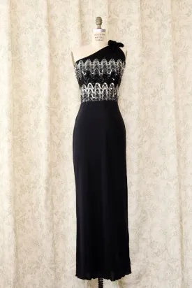 Asymmetrical Sequined Dress XS/S