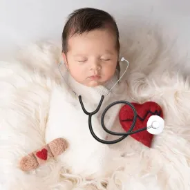 Babymoon Doctor’s Stethoscope | Decorative Add-ons | Baby Photography Props | Black
