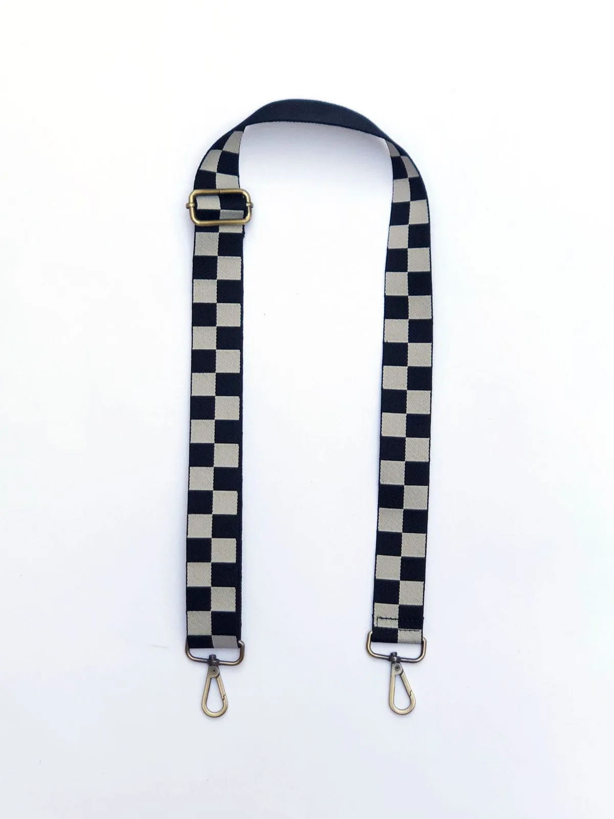 Bag and Strap Bundle: Checkered Strap and Bowie Pack in Black