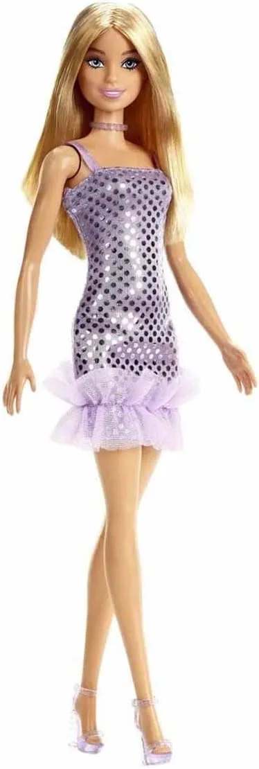 BARBIE GLITZ DOLL Blonde with Purple Dress