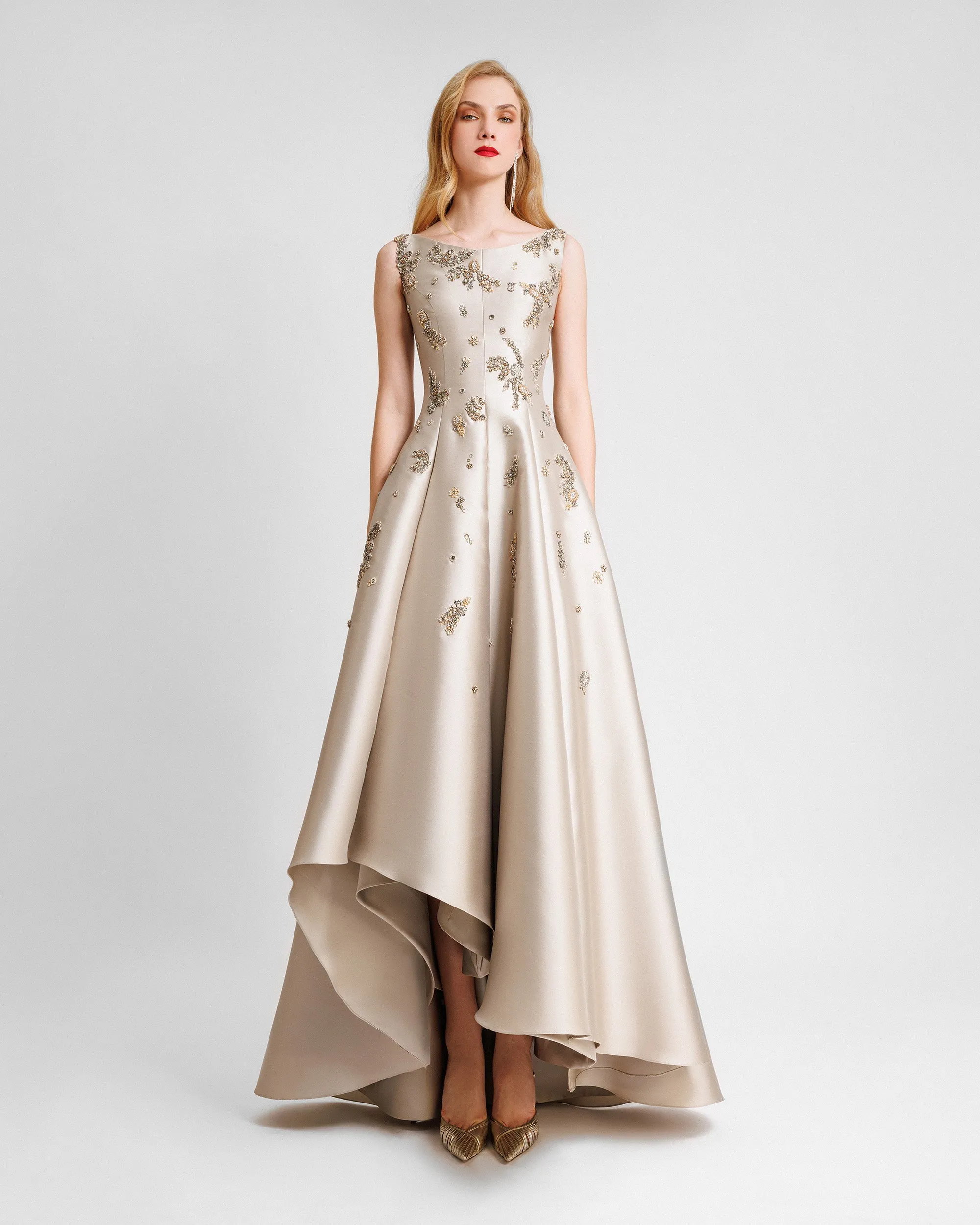 Beaded Asymmetrical Dress