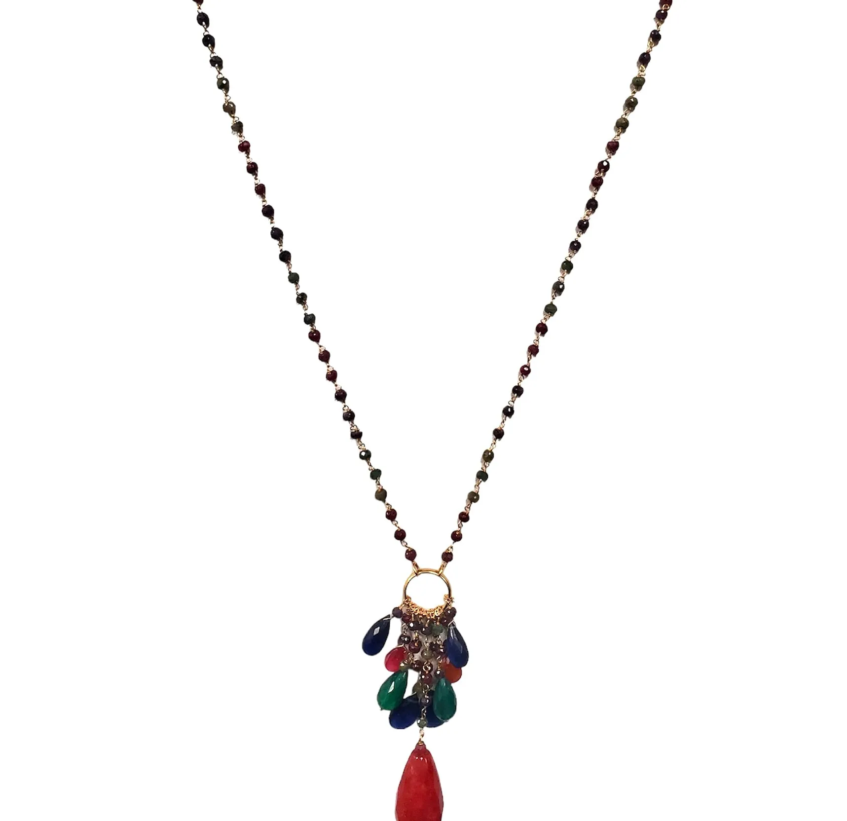 Beaded Charm Loop Necklace