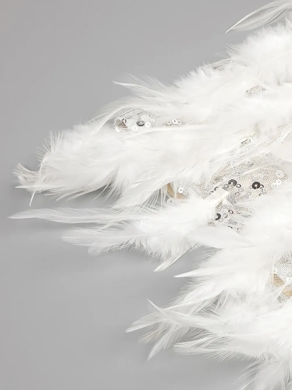 BETH Sequins & Feathers Mini Dress