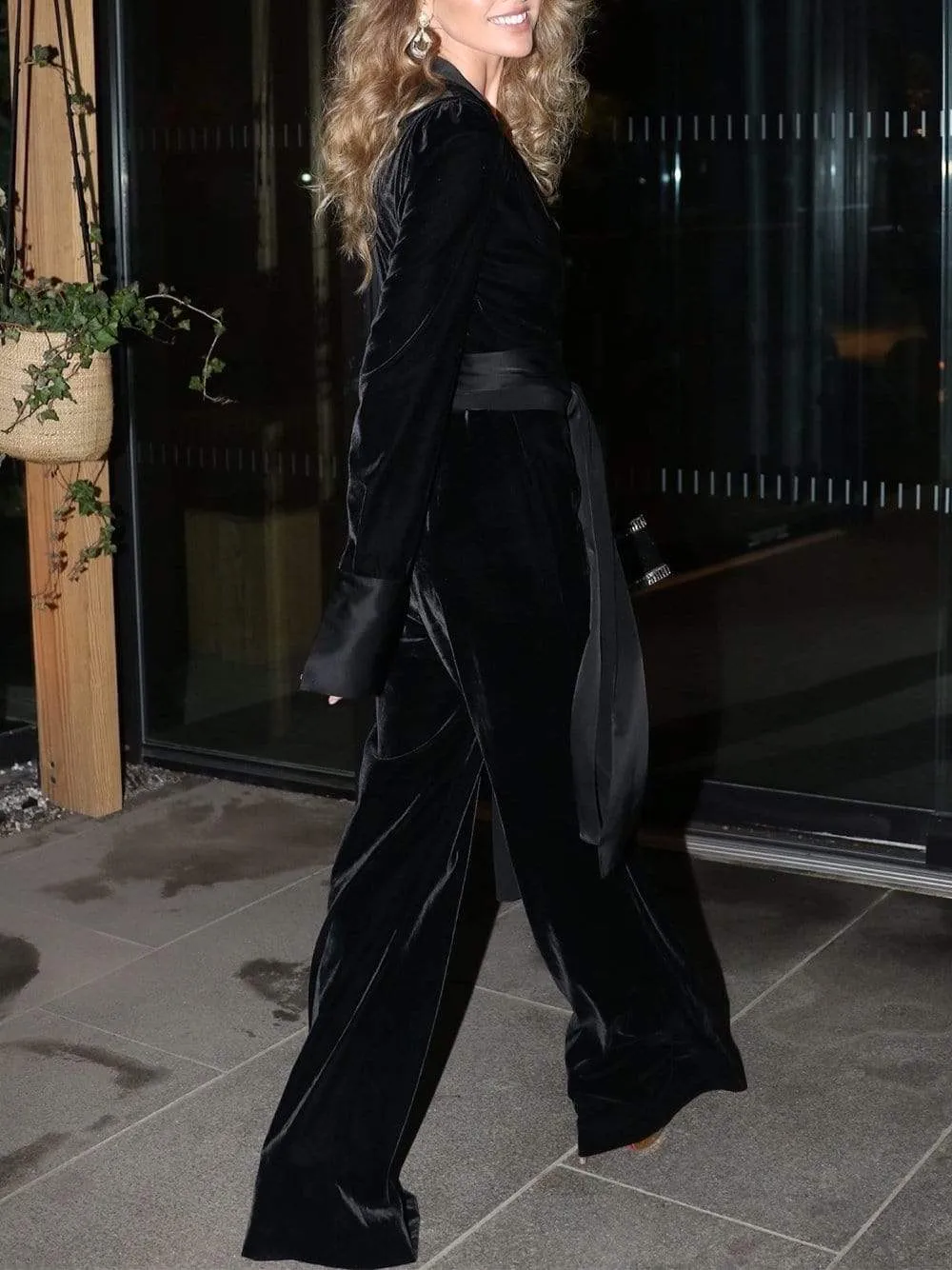 Black Velvet Jumpsuit