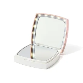 Blanche Led Compact Mirror White