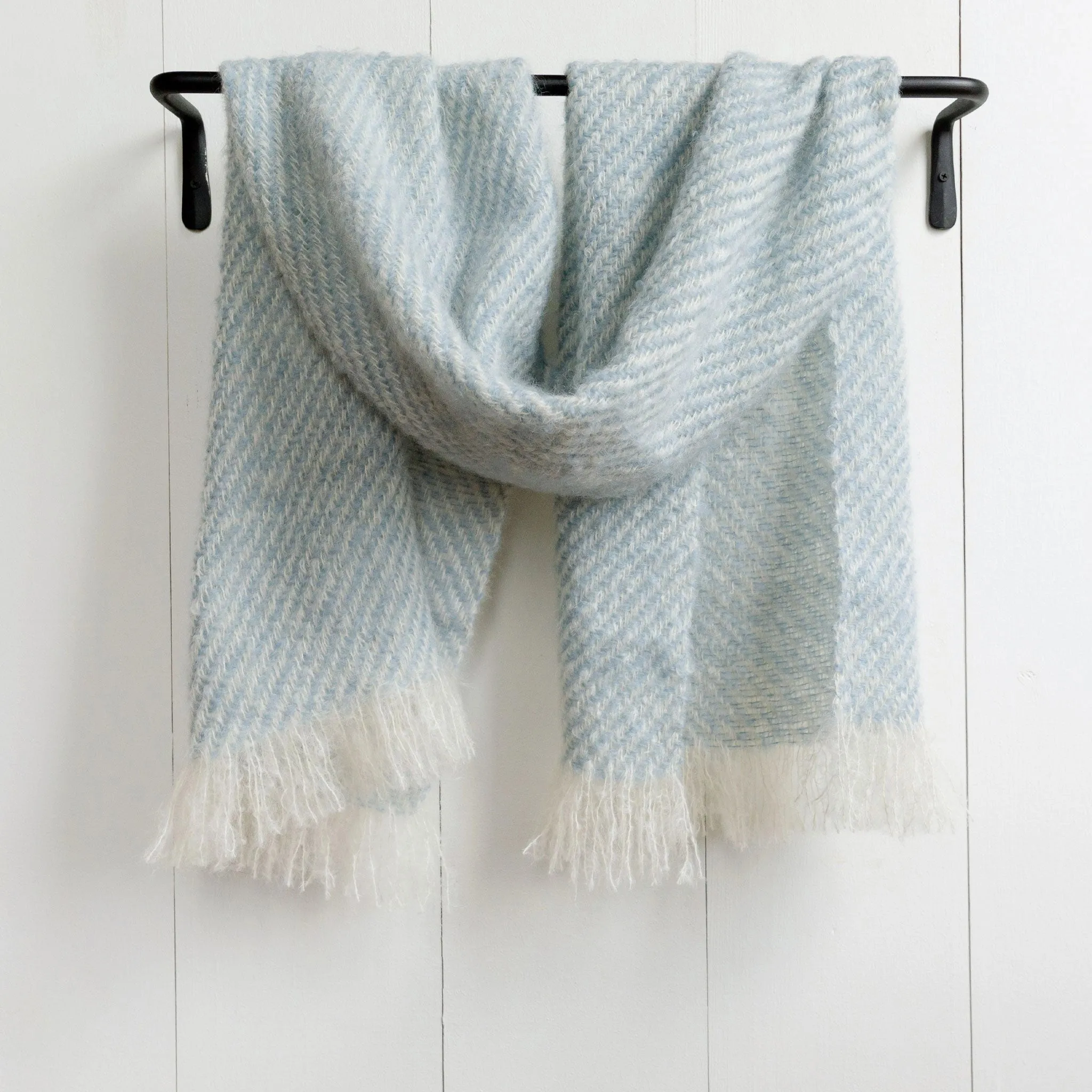 Blue Handwoven Mohair Wrap