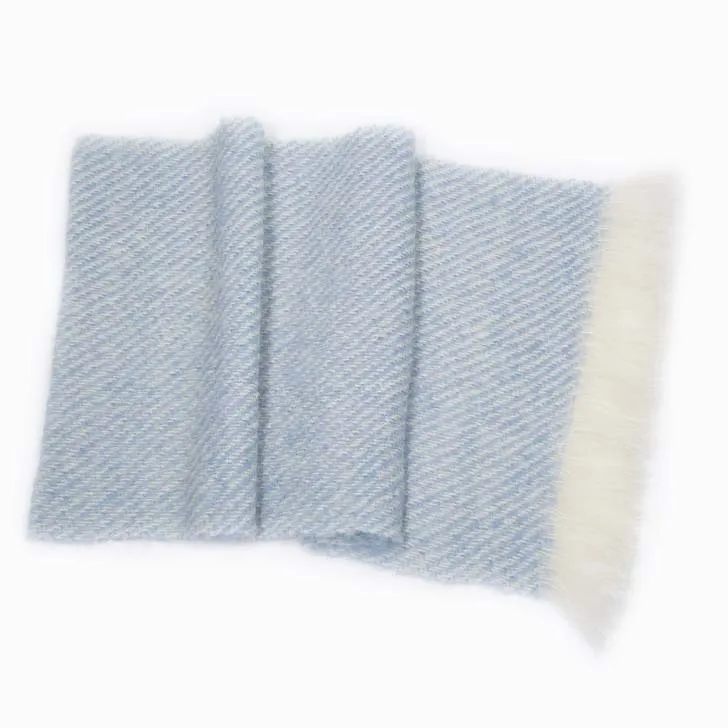 Blue Handwoven Mohair Wrap