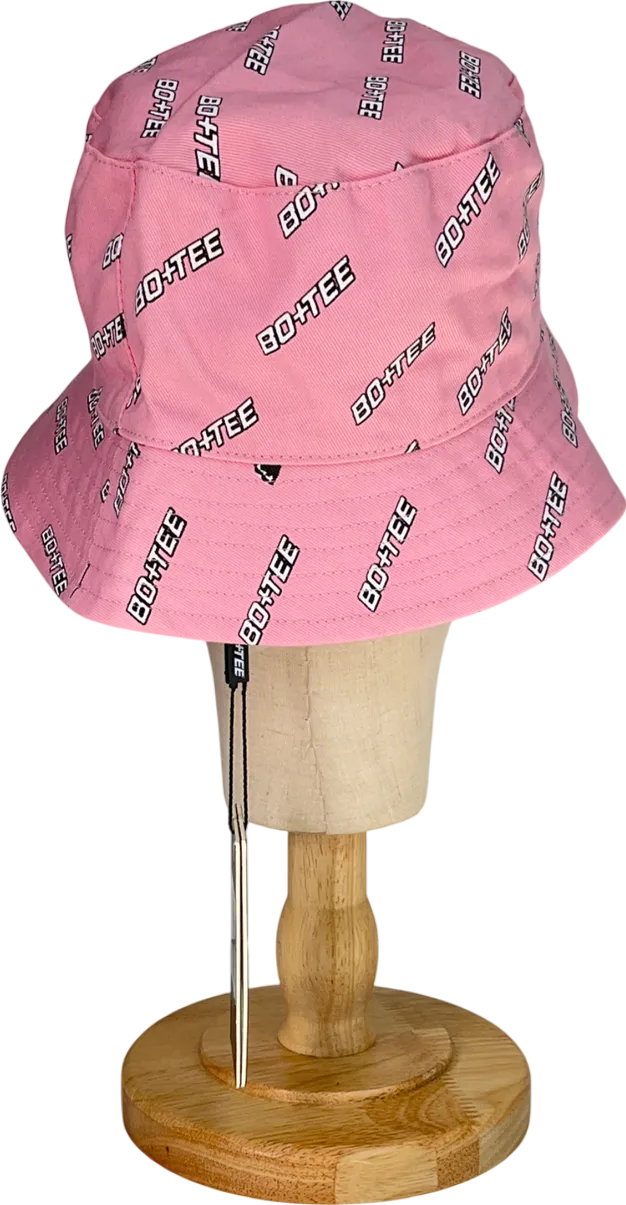 Bo   Tee Pink Logo Printed Bucket Hat One Size