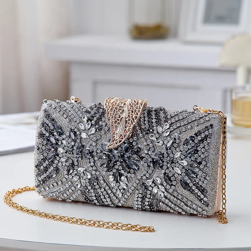 Bridal Clutch Elegant Leaf Locker, New Design Bridal Clutch for Evening Party