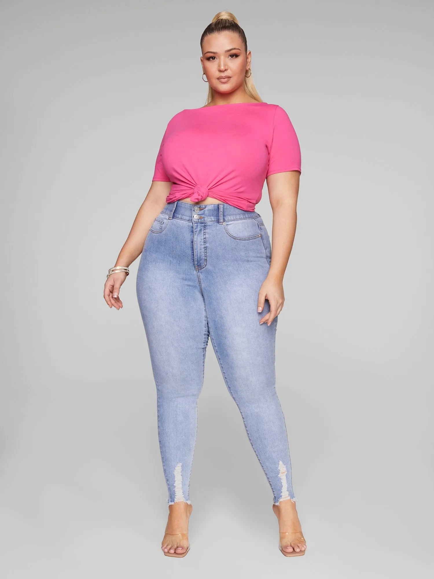 Brielle Bateau Neck Knit Tee