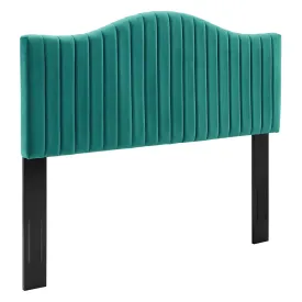 Brielle Channel Tufted Performance Velvet Full/Queen Headboard By Modway - MOD-6559 - Teal
