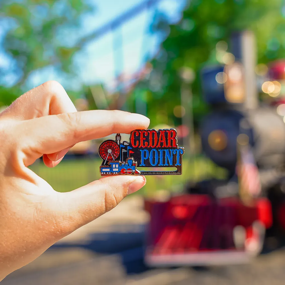 Cedar Point Limited Edition Retro Train Logo Pin
