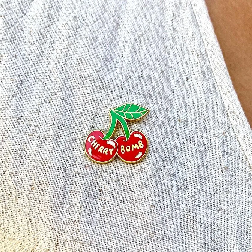 Cherry Bomb Enamel Pin