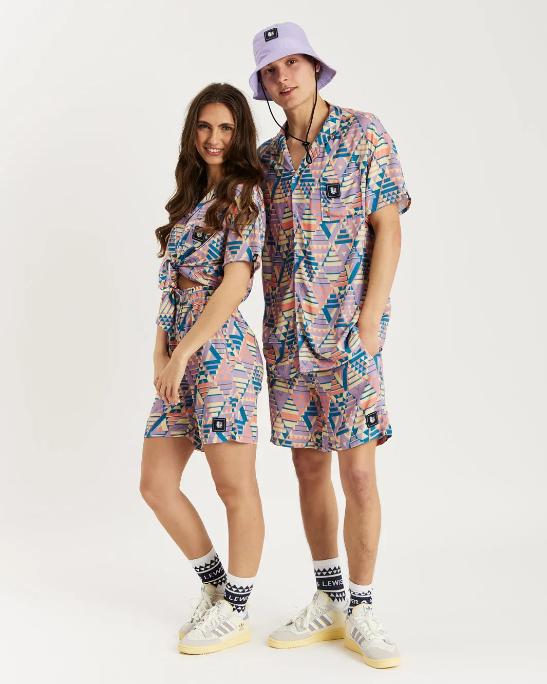 Clay Co-Ord Retro Pattern Shirt