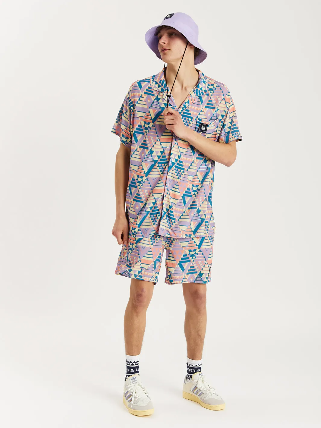 Clay Co-Ord Retro Pattern Shirt