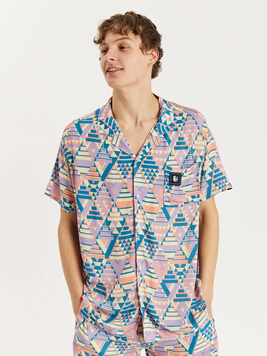 Clay Co-Ord Retro Pattern Shirt