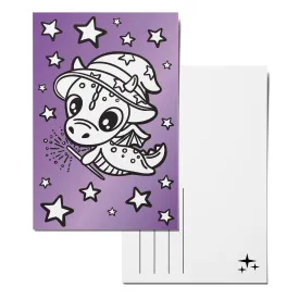 Color-in Magic Dragon Postcard Pack