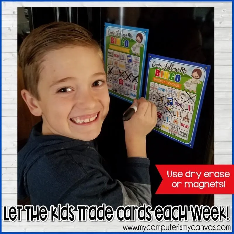 Come Follow Me {FAMILY} BINGO TASK TRACKER Printables