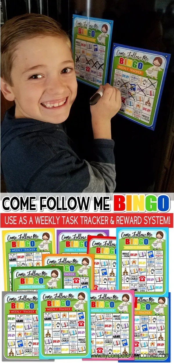 Come Follow Me {FAMILY} BINGO TASK TRACKER Printables