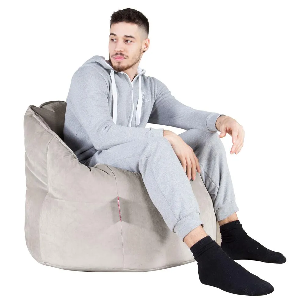 Cuddle Up Beanbag Chair - Velvet Silver
