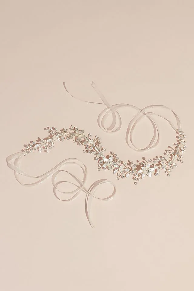 David's Bridal "S8148" Floral Jeweled Belt