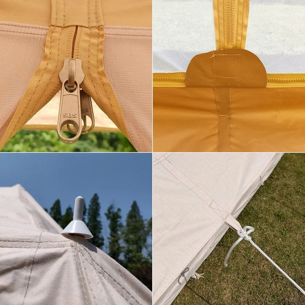Dream House Large Outdoor Waterproof Cotton Canvas 4 Season Camping Tent for 10 Persons