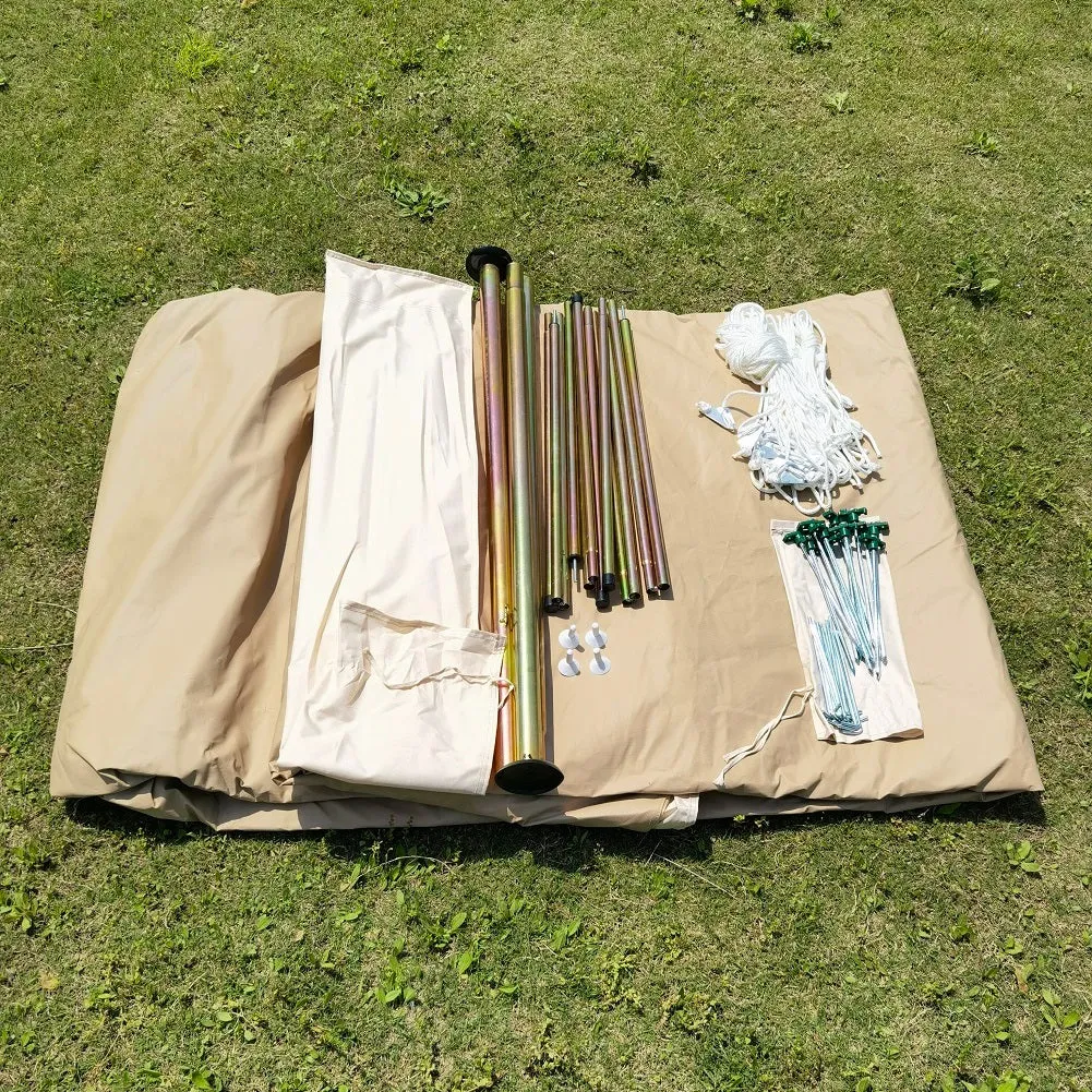 Dream House Large Outdoor Waterproof Cotton Canvas 4 Season Camping Tent for 10 Persons