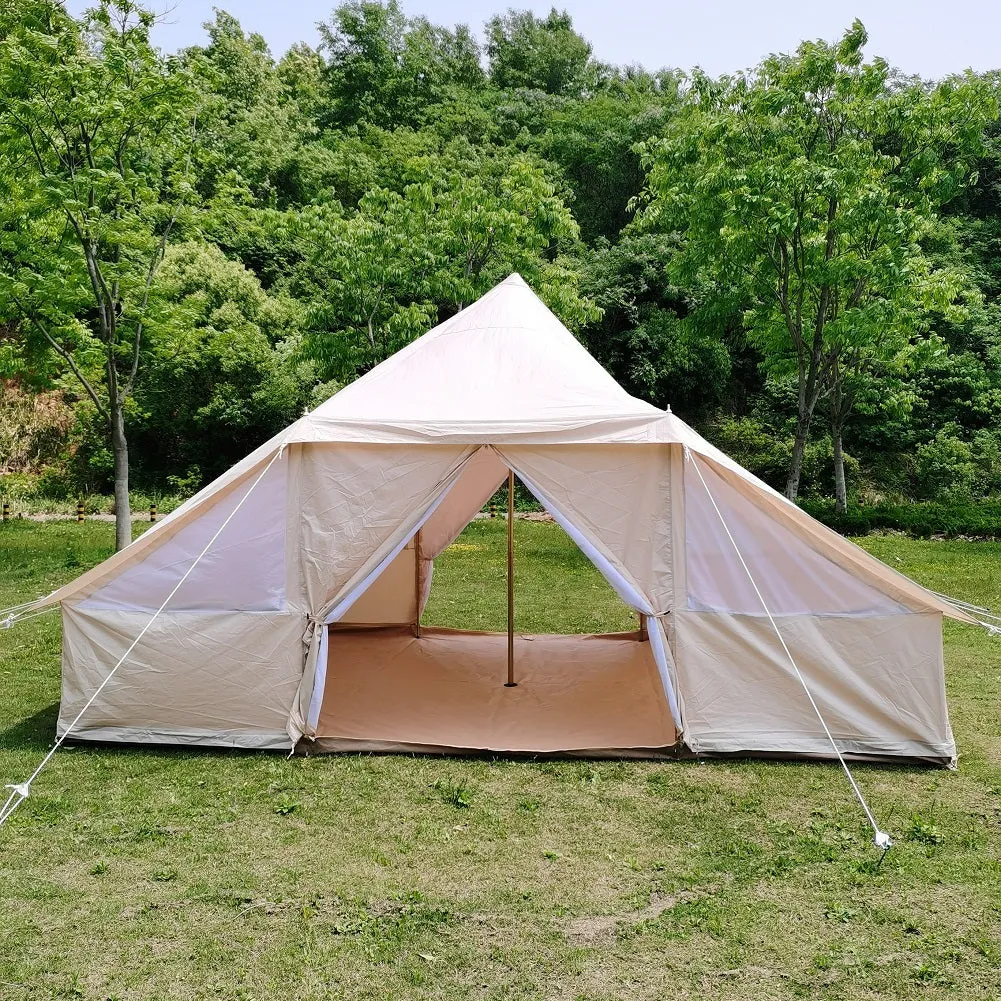 Dream House Large Outdoor Waterproof Cotton Canvas 4 Season Camping Tent for 10 Persons