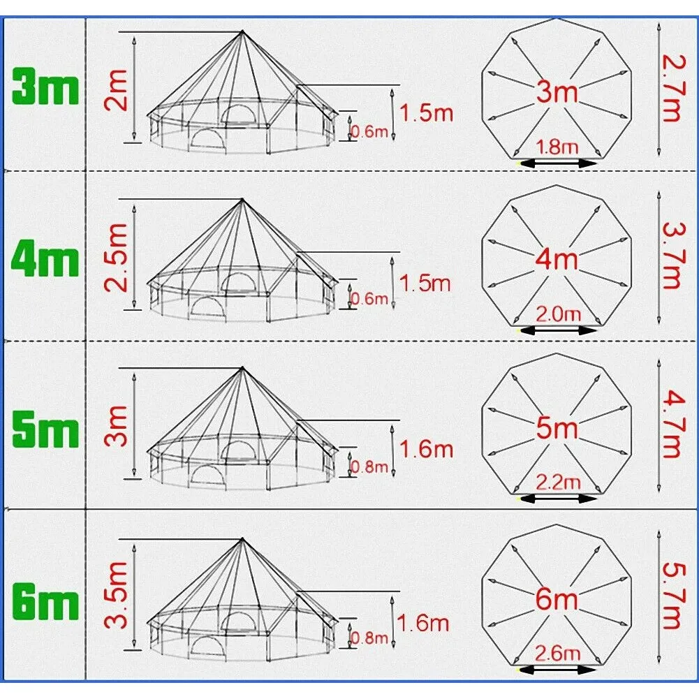 Dream House Outdoor Waterproof Cotton Canvas Family Camping Bell Tent Four Seasons Glamping Tent