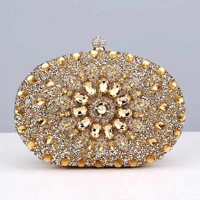 Elegance® Luxe Crystal Clutch Women Luxury Bag Evening Bag Wedding Crystal Ladies Cell Phone Pocket Purse Female Wallet for Party Quality Gift