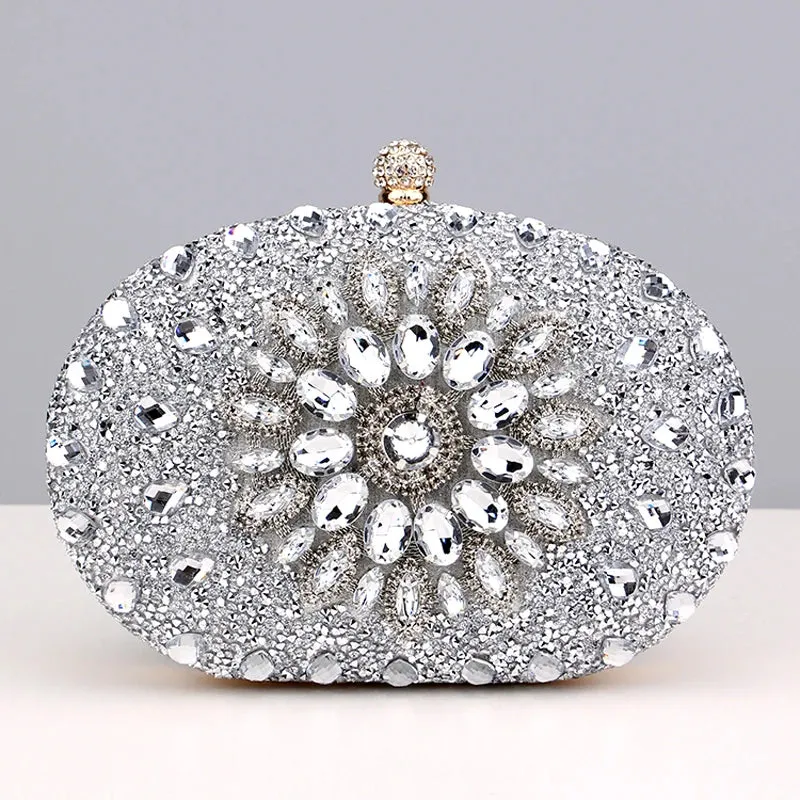 Elegance® Luxe Crystal Clutch Women Luxury Bag Evening Bag Wedding Crystal Ladies Cell Phone Pocket Purse Female Wallet for Party Quality Gift
