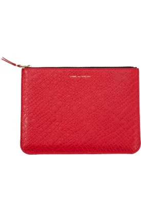 Embossed Roots Large Zip Pouch
