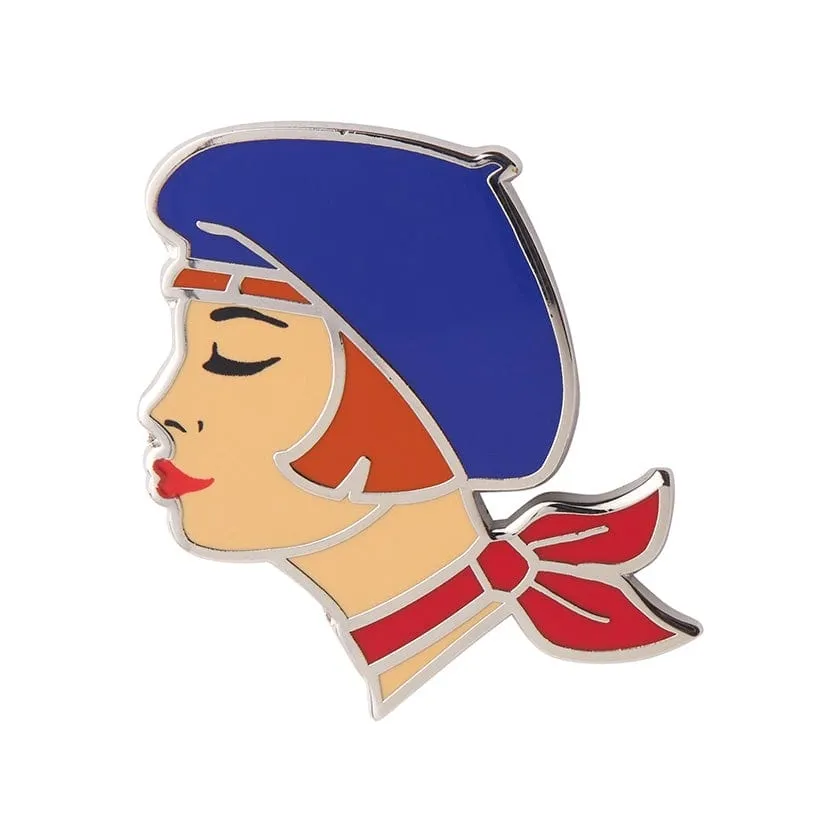 Erstwilder Tres Chic Blue Enamel Pin