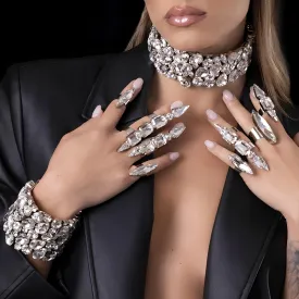 Exaggerated Luxury Necklace & Bangle Set